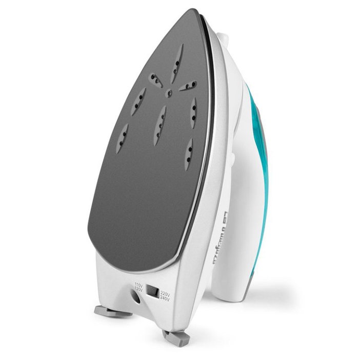 Orbegozo SV 1020 - Plancha de Viaje Compacta 1100W, Suela Antiadherente, Doble Voltaje 110-240V, Regulador Temperatura y Vapor